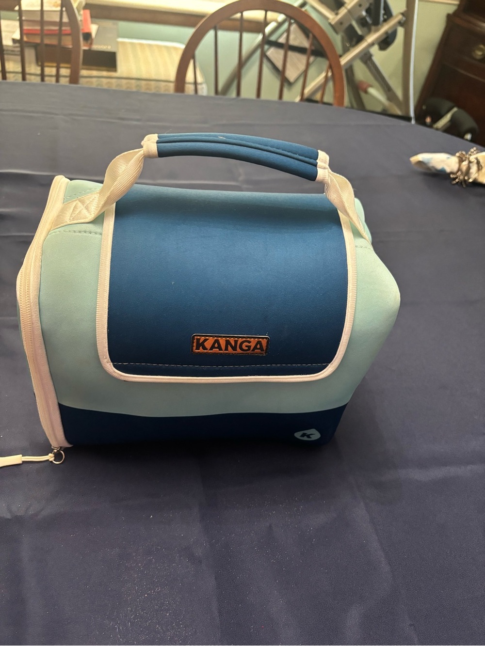 Kanga Insulated Blue and Aqua Lunch Cooler Bag— LIKE NEW